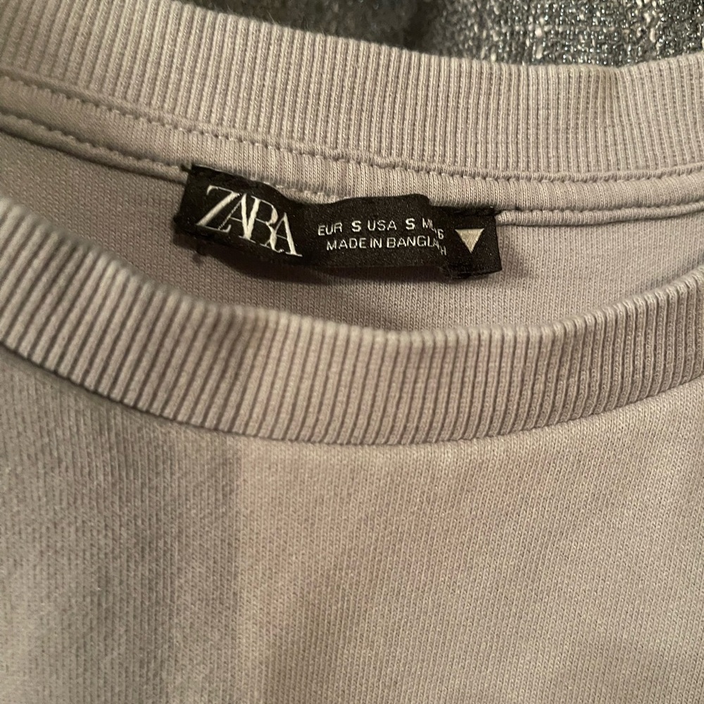Zara Gray Cropped Women's Top - Picture 3 of 3